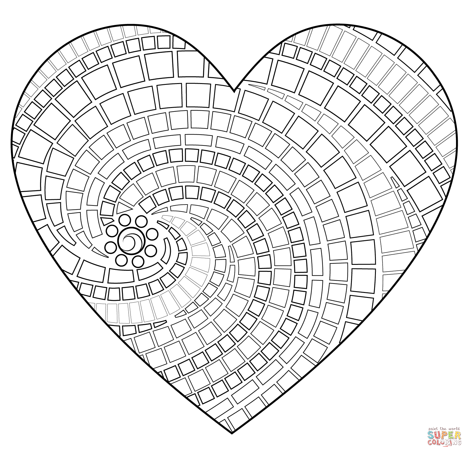 Free Mosaic Patterns To Print Click The Heart Mosaic Coloring 1600x1548 Free Mosaic Patterns To Print Click The Heart Mosaic Coloring