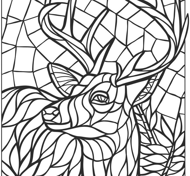 Animal Mosaic Coloring Pages Coloring Page 650x600 Animal Mosaic Coloring Pages Coloring Page