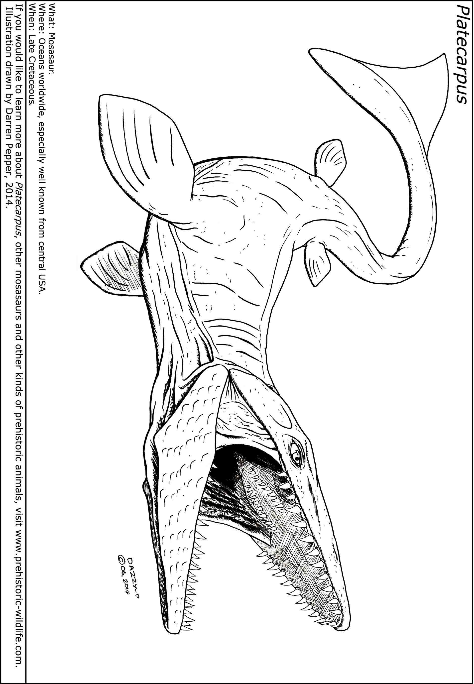 1900x2742 Printable Elasmosaurus Jurassic World Coloring Pages Mosasaurus Vs