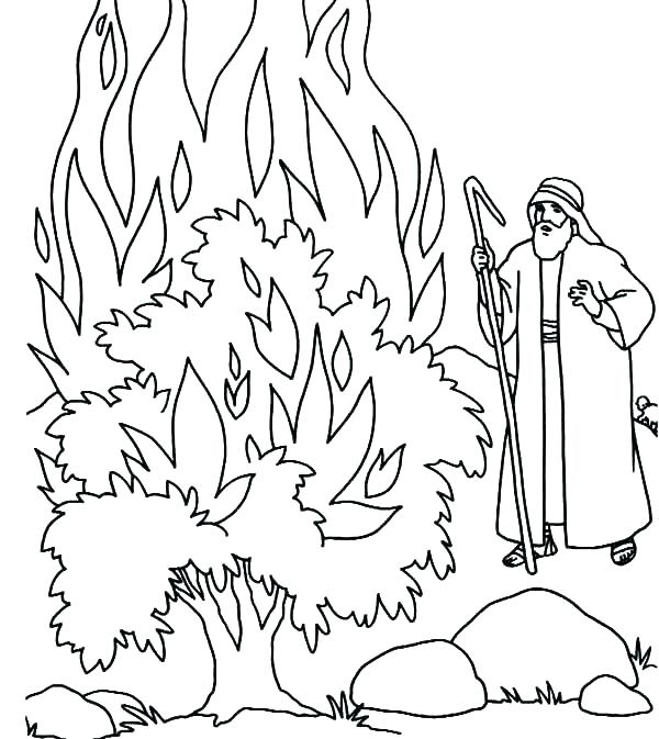 600x673 Moses Coloring Pages Walking Through Red Sea Coloring Page Moses