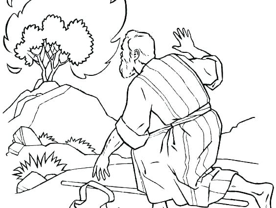 Moses Burning Bush Coloring Page Epic And Burning Bush Coloring 564x425 Moses Burning Bush Coloring Page Epic And Burning Bush Coloring