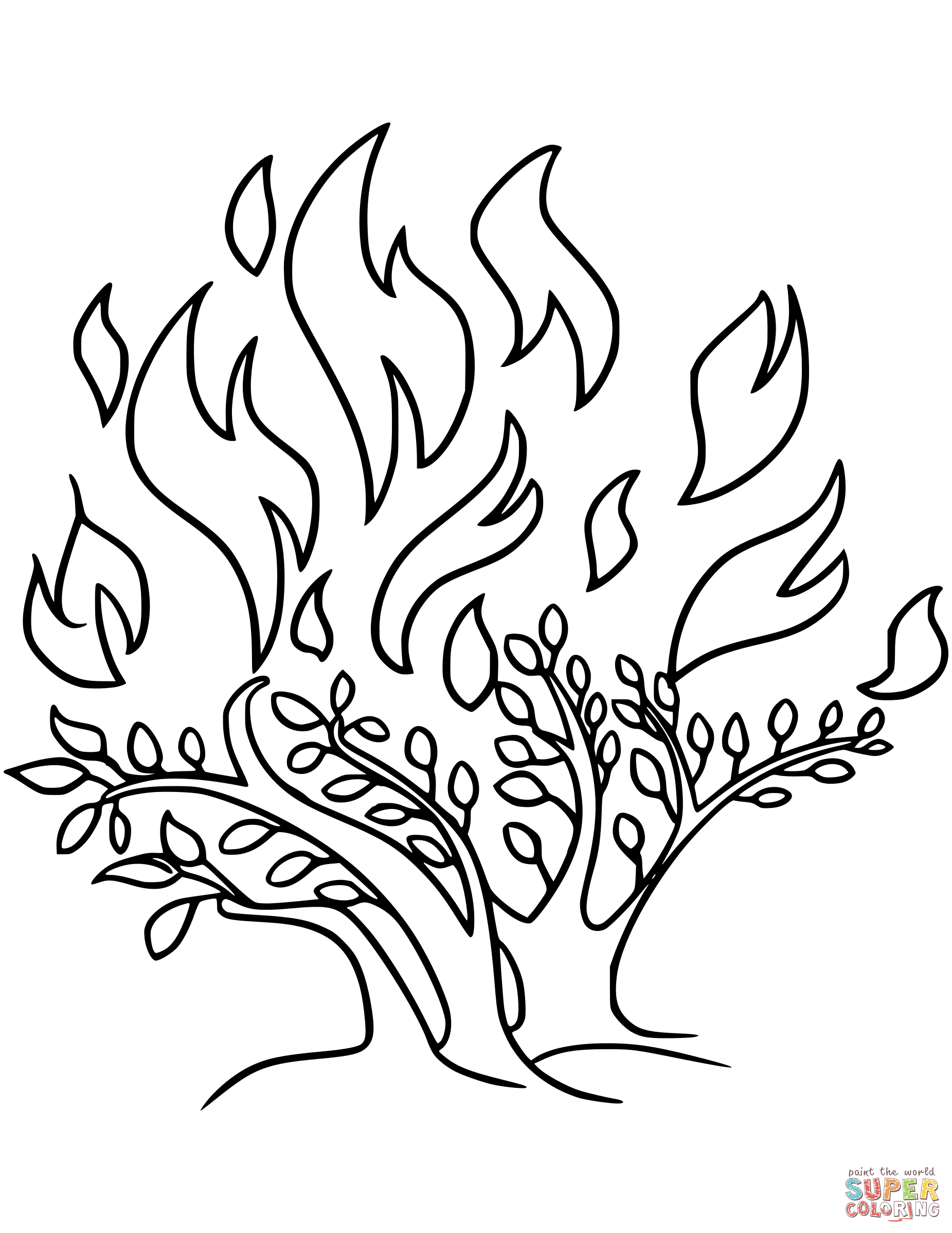 Innovative Moses And The Burning Bush Coloring 1851x2396 Innovative Moses And The Burning Bush Coloring