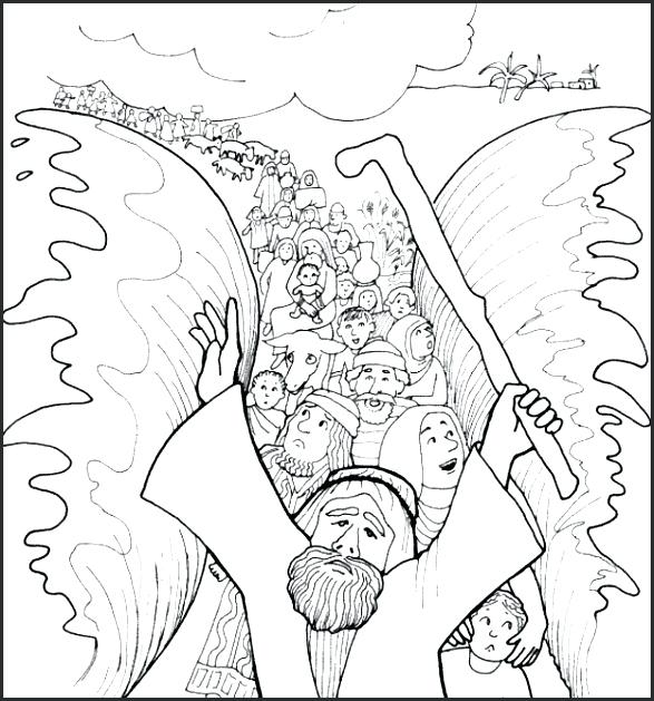 Moses And The Red Sea Coloring Page at GetColorings.com | Free ...