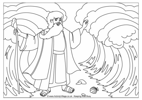 480x339 Moses And The Red Sea Coloring Page Moses Parting The Red Sea