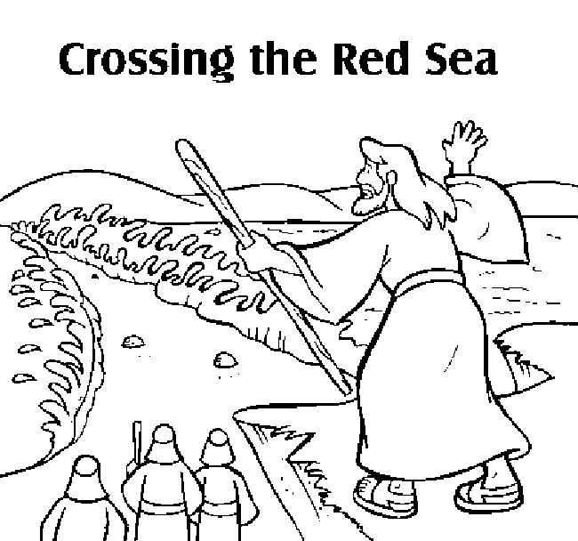 650x608 Red Sea Coloring Page