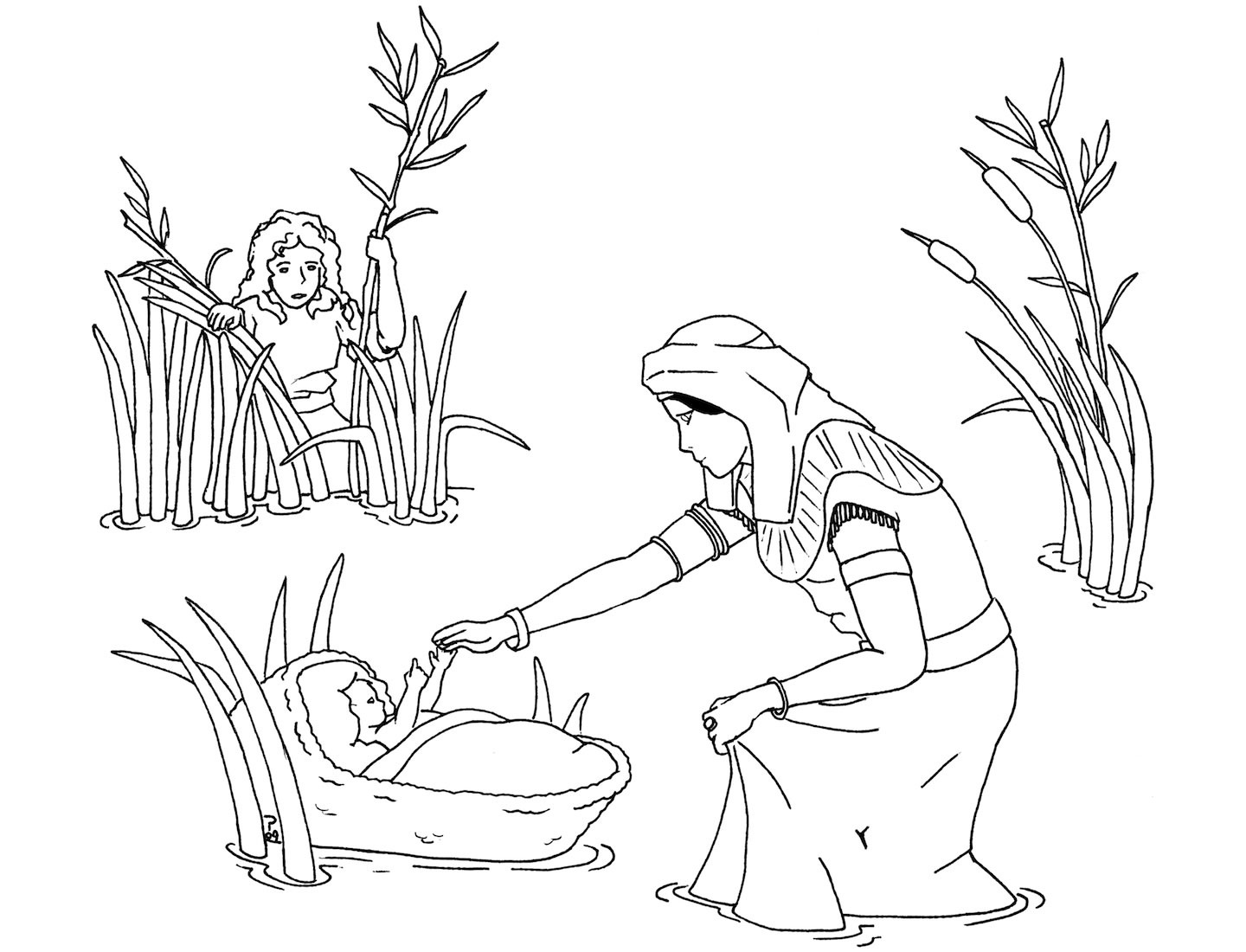 1440x1100 Free Printable Moses Coloring Pages For Kids