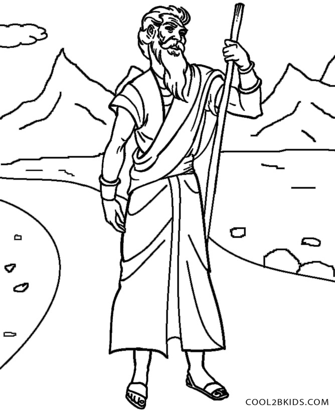 668x820 Printable Moses Coloring Pages For Kids Cool2bkids