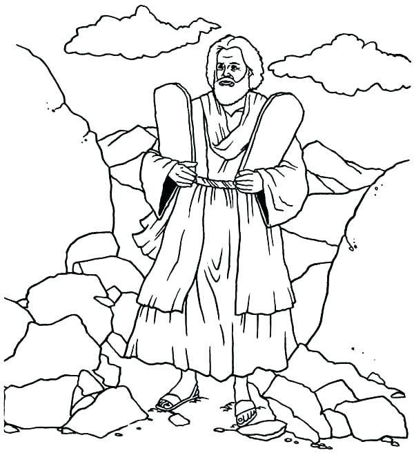 Moses Ten Commandments Coloring Pages at GetColorings.com | Free ...