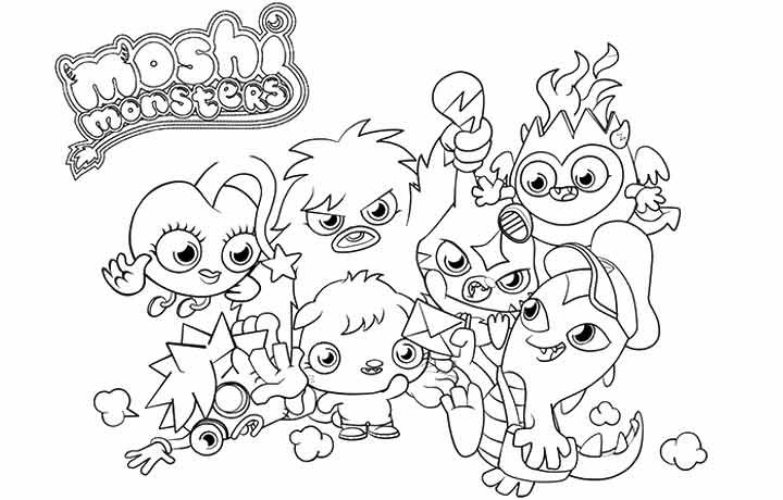 Moshi Monsters Coloring Pages 720x460 Moshi Monsters Coloring Pages