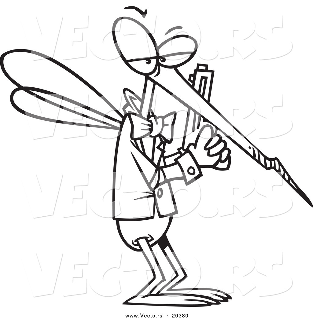 1024x1044 Vector Of A Cartoon Mosquito Agent