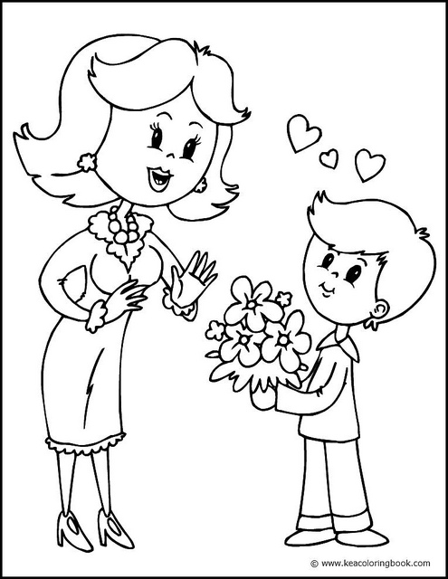 495x640 Mother And Son Coloring Page Photo Sharing!, Mother And Son