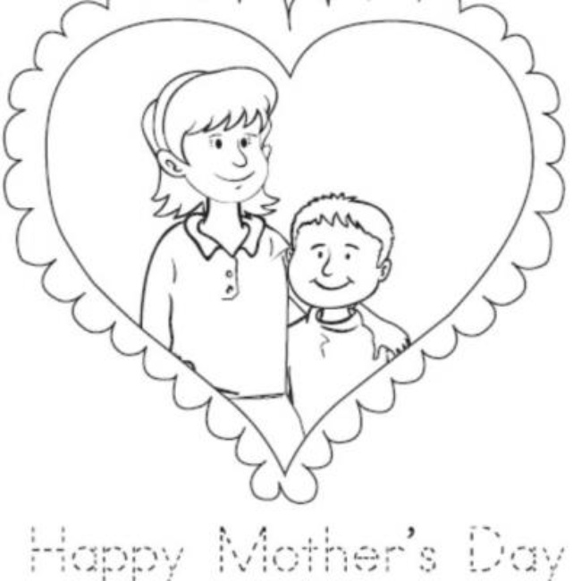 650x650 Mother And Son Coloring Pages