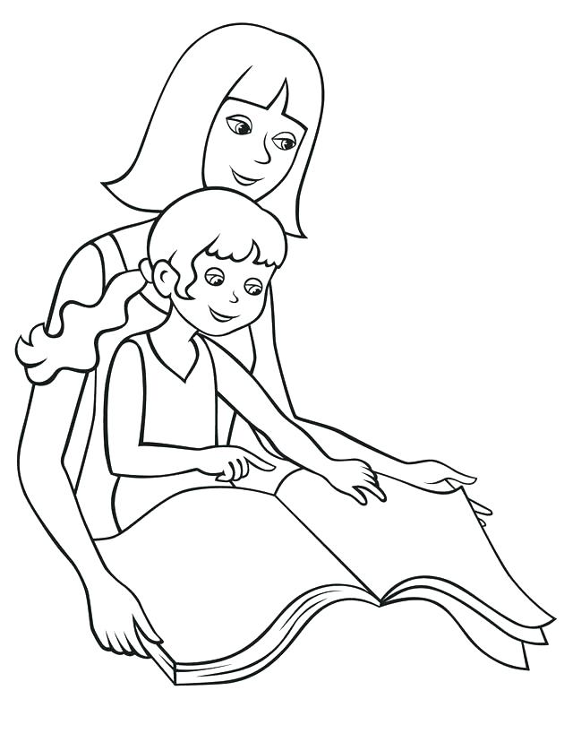 640x828 Coloring Pages Mother Child Mother And Kids Mom Hugging Kids