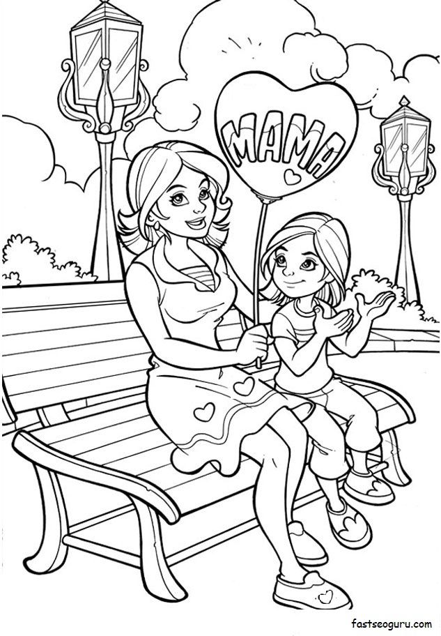 Printable Happy Mother And Daughter In The Park Coloring Pages.jpg 633x912 Printable Happy Mother And Daughter In The Park Coloring Pages.jpg