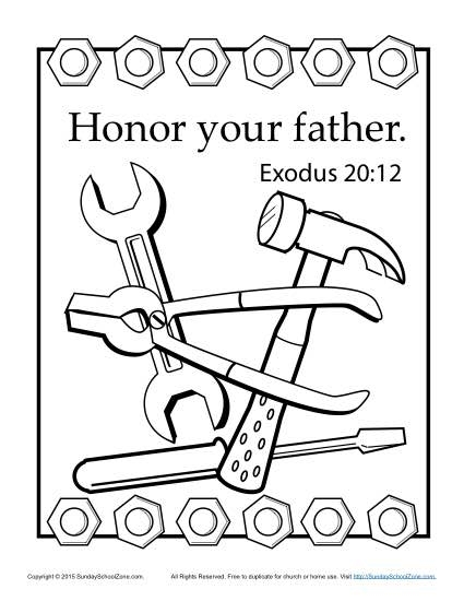 425x550 Awesome Honor Your Father And Mother Coloring Page Diy Coloring Page