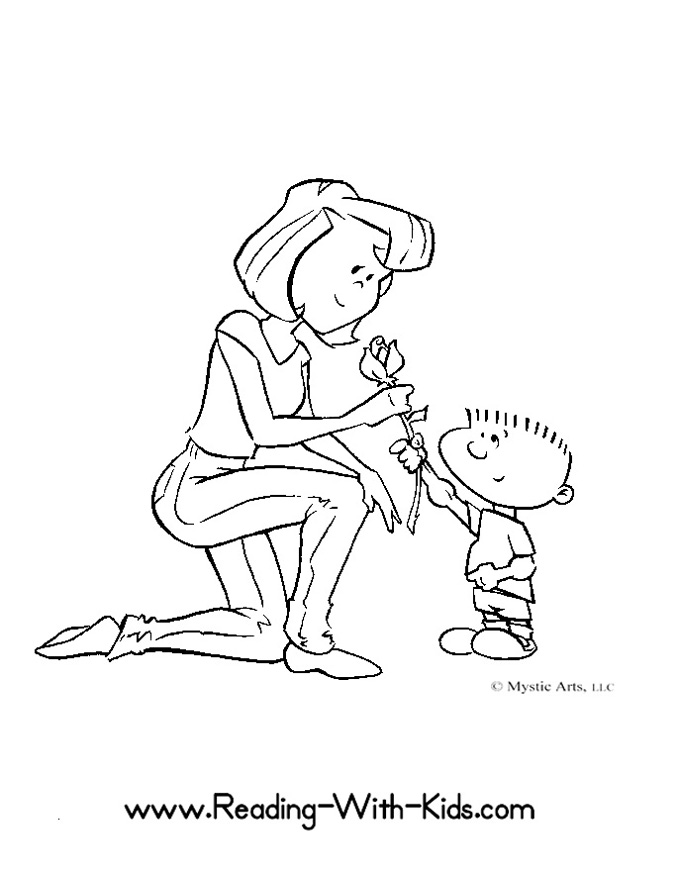 677x876 Mother Coloring Page