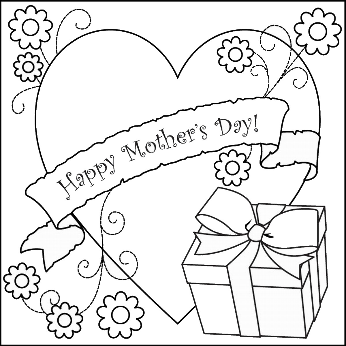 1200x1200 Mother's Day Coloring Pages