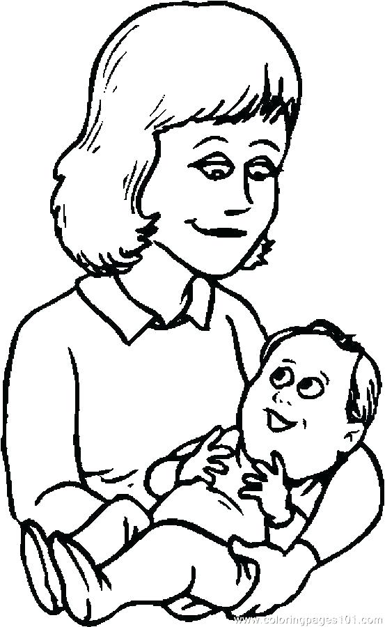 553x900 Mother Coloring Pages Coloring Pages Of A Mother Mother Coloring