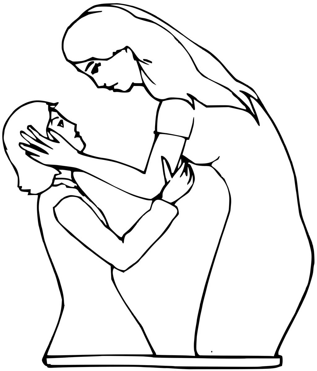 Mother And Daughter Coloring Pages 1024x1200 Mother And Daughter Coloring Pages