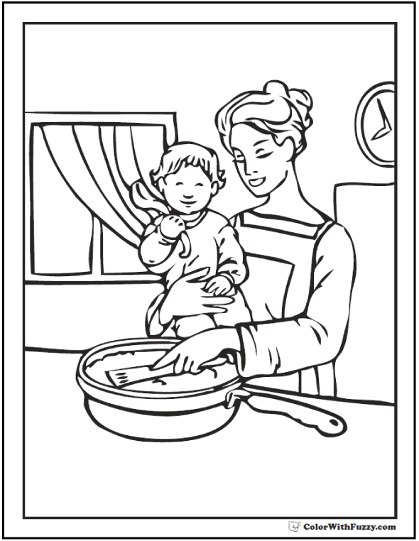 Mothers Day Coloring Pages Print And Customize For Mom 590x762 Mothers Day Coloring Pages Print And Customize For Mom