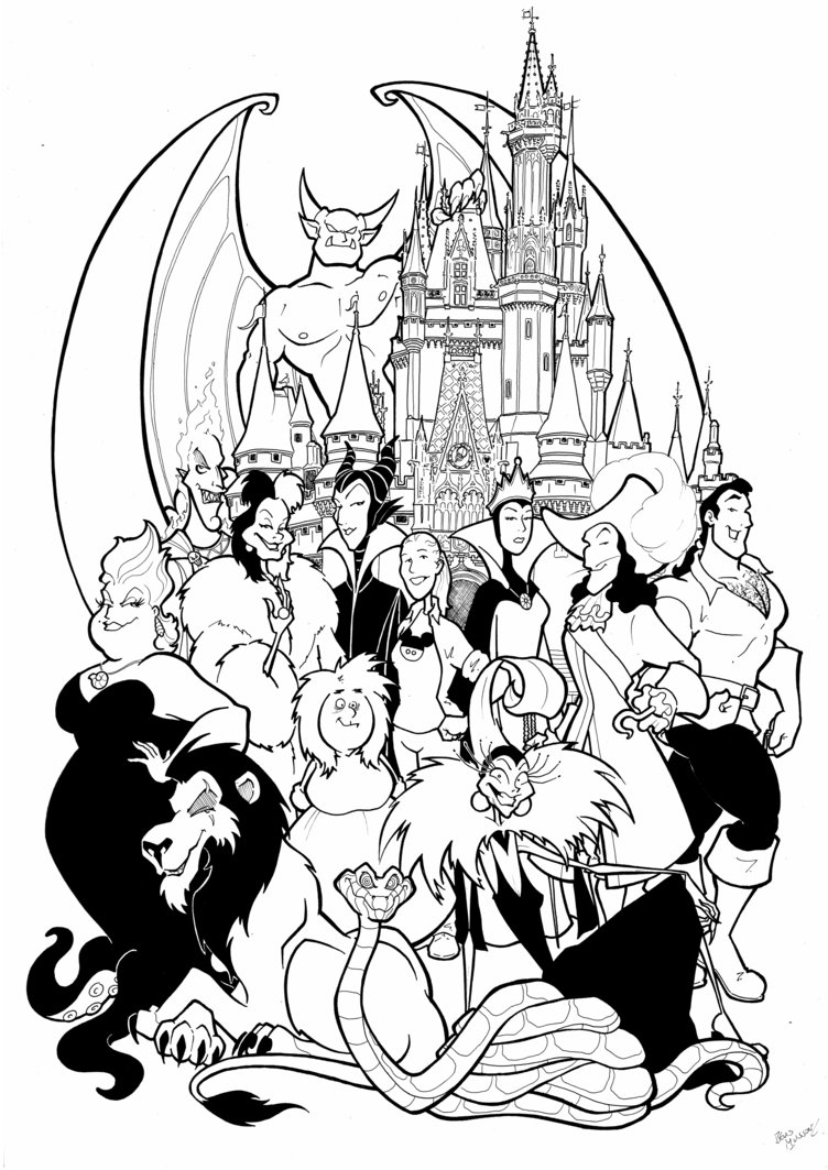Disney Villains Coloring Pages 752x1063 Disney Villains Coloring Pages