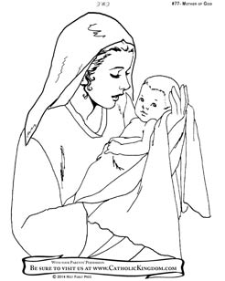 Mary, Mother Of Jesus Catholic Coloring Page For Kids To Colour 246x308 Mary, Mother Of Jesus Catholic Coloring Page For Kids To Colour
