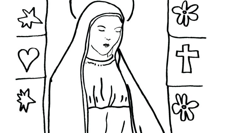 Mother Mary Coloring Page at GetColorings.com | Free printable ...