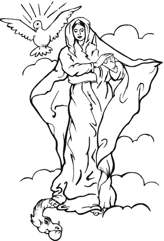 Virgin Mary Coloring Sheets 327x480 Virgin Mary Coloring Sheets