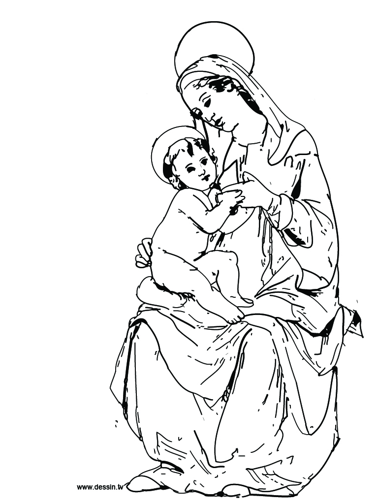 Coloring Virgin Mary 768x1024 Coloring Virgin Mary