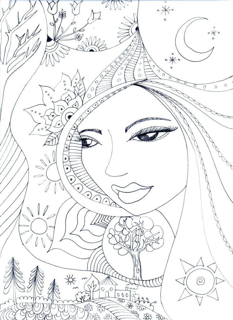 745x1024 Mother Nature Coloring Pages Free Adult Coloring Pages Mother