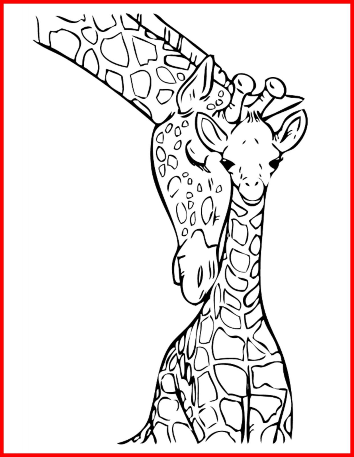 1243x1602 Amazing Giraffe Coloring Pages Printable Picture Of Mother Nature