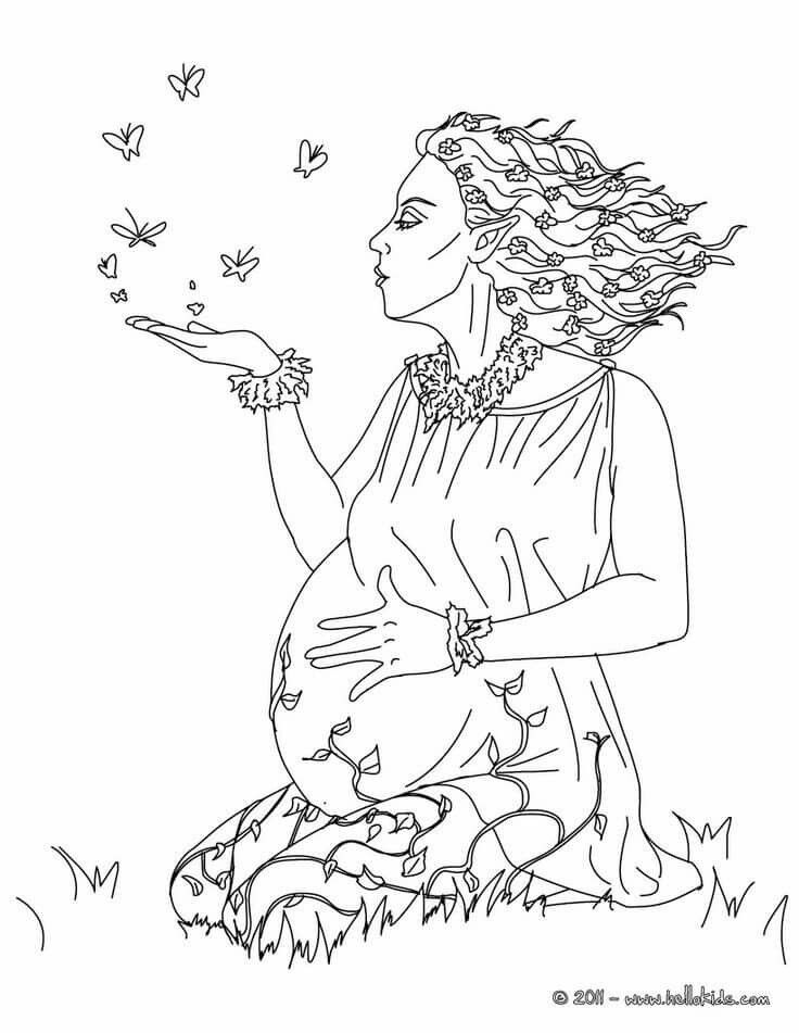 736x951 Mother Earth Adult Coloring Mother Earth And Adult