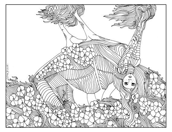 570x440 Pin By Barbara On Coloring People, Mermaid, Fairy