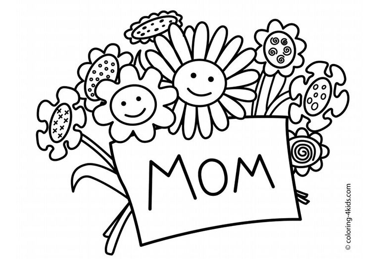 Top 92 Mothers Day Coloring Pages 768x525 Top 92 Mothers Day Coloring Pages
