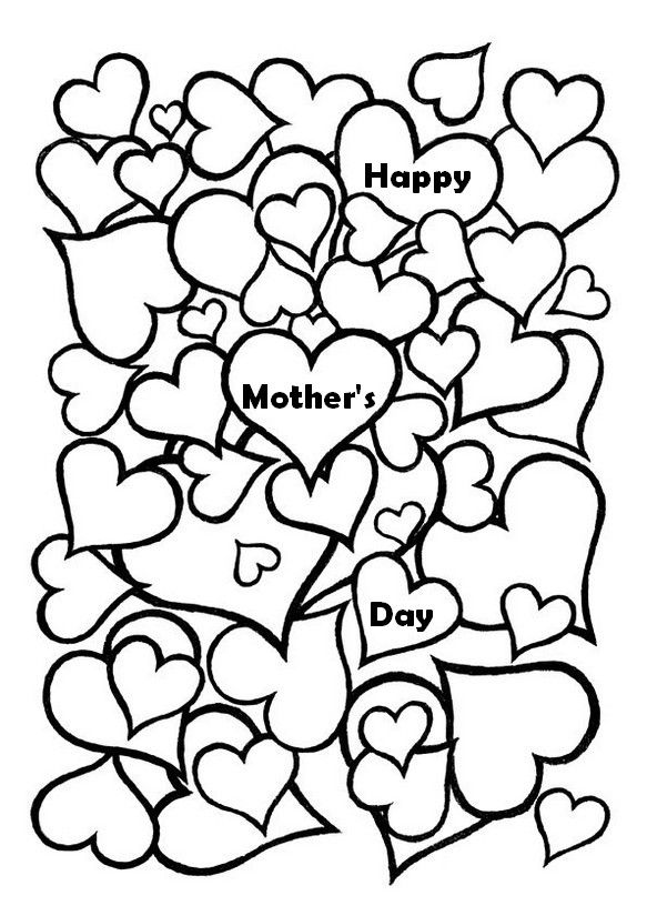583x825 Mother's Day Hearts Color Me Happy! Adult