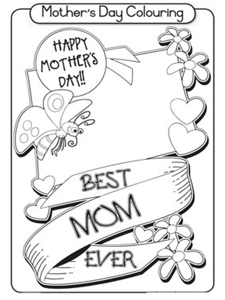 768x1024 Free Printable Mothers Day Coloring Pages For Kids