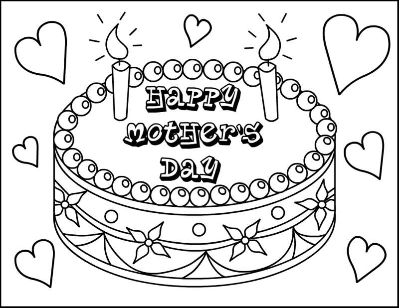 800x618 Mother Day Coloring Pages For Kids