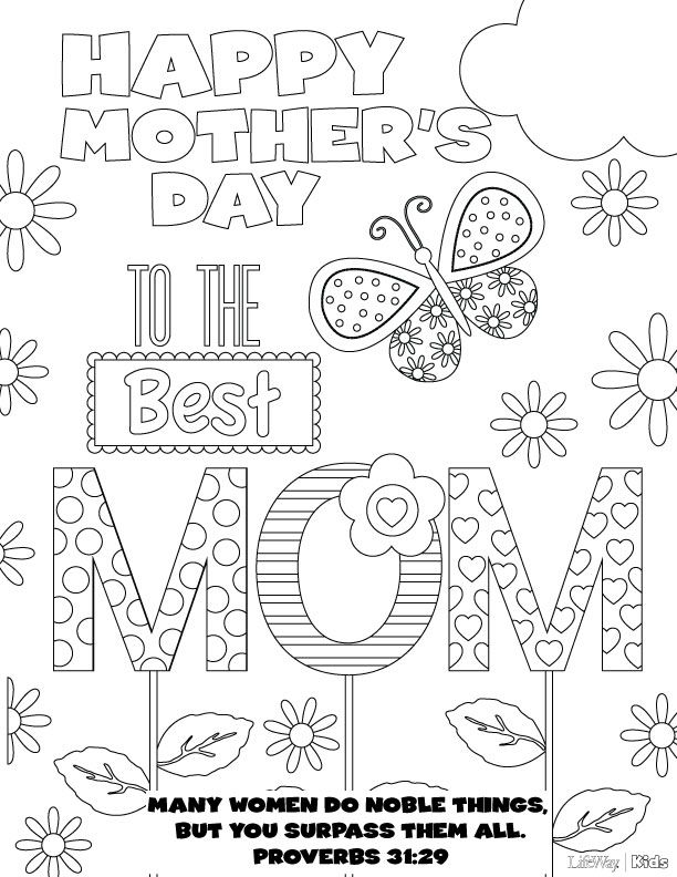 Mothers Day Coloring Pages For Toddlers