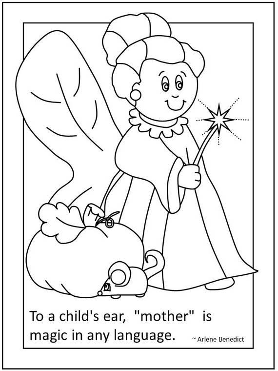 570x760 Happy Mothers Day Coloring Pages For Kids