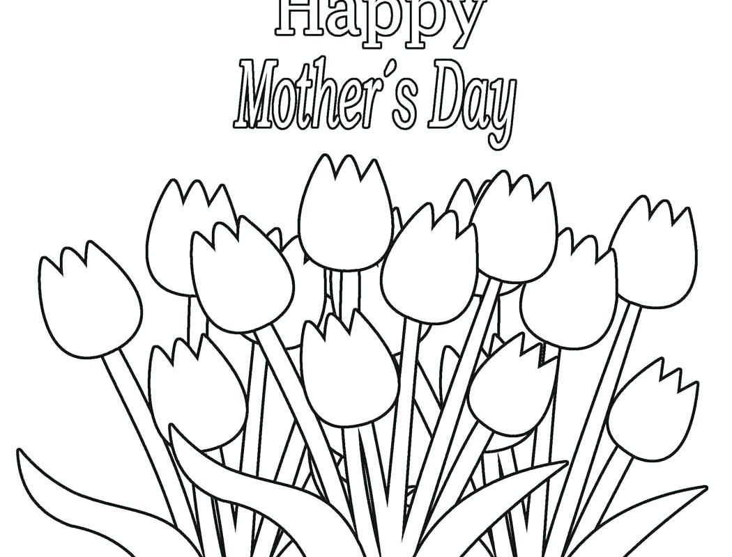 1050x800 Mothers Day Colouring Pages For Toddlers Great Happy Coloring