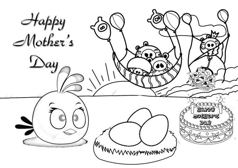 768x543 Free Kindergarten Mothers Day Coloring Pages Best
