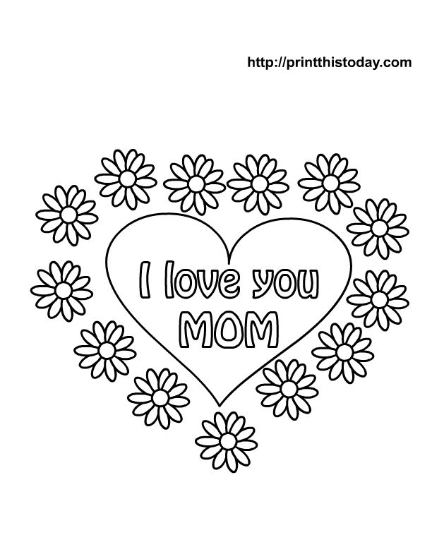 Mothers Day Coloring Pages To Print