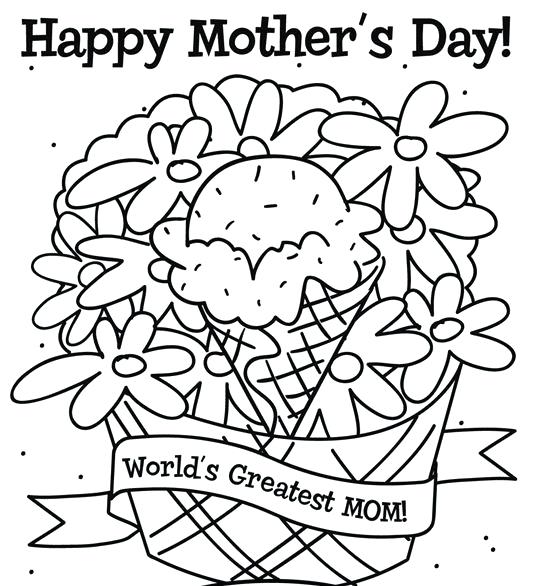 Happy Mothers Day Coloring Pages Mothers Day Coloring Free 550x586 Happy Mothers Day Coloring Pages Mothers Day Coloring Free