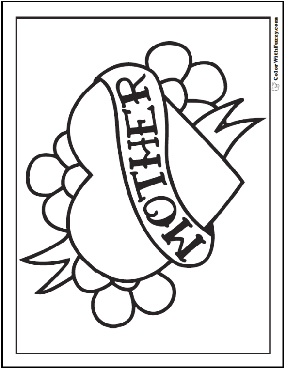 Mothers Day Coloring Pages Print And Customize For Mom 590x762 Mothers Day Coloring Pages Print And Customize For Mom