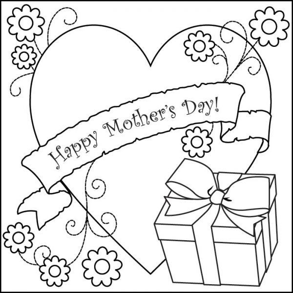 Mothers Day Coloring Pages Pictures Printable 600x600 Mothers Day Coloring Pages Pictures Printable