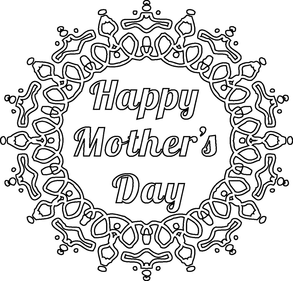 Printable Mothers Day Coloring Pages 1024x985 Printable Mothers Day Coloring Pages