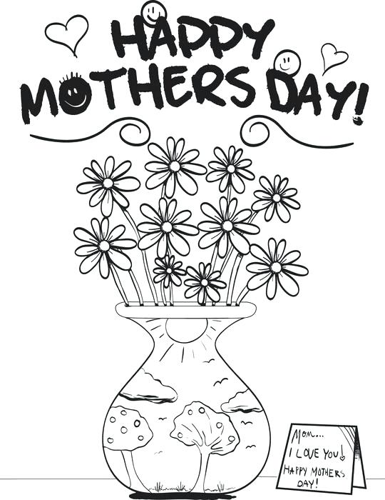 540x700 May Coloring Pages Printable Coloring Page For Mothers Day