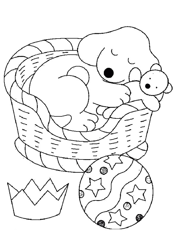 595x842 Cute Cartoon Pup In Motion Coloring Page
