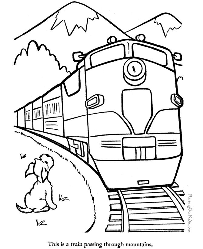 670x820 Modern Train Coloring Page To Print