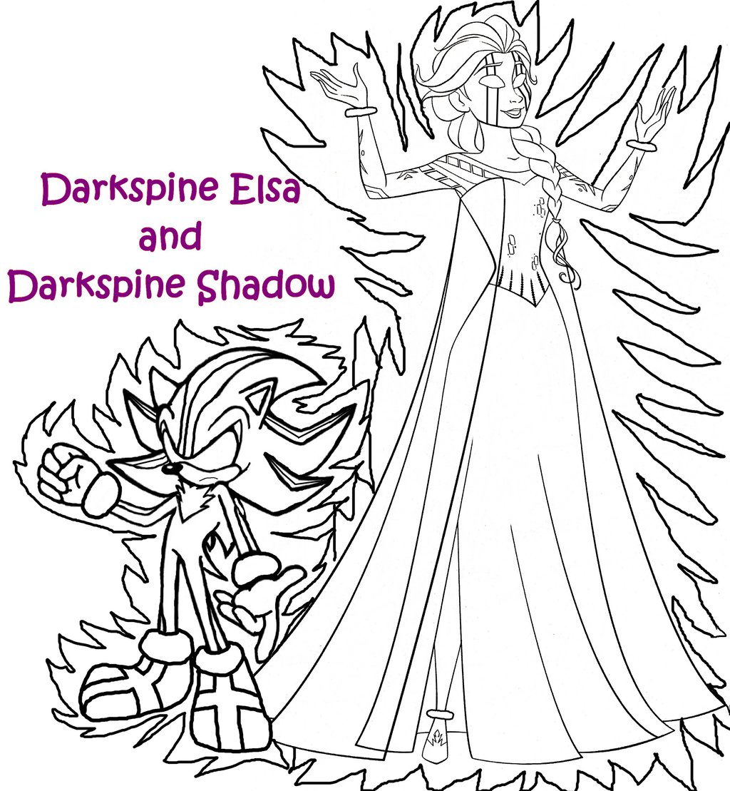1024x1109 Sensational Darkspine Sonic Coloring Pages By Elsa Shadow